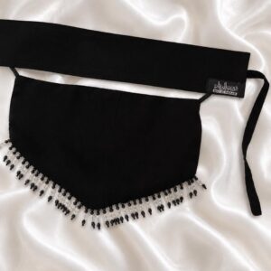 White & black pearl niqaab